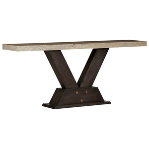 Woodwright Breuer Console Table With Laminate Stone Look Top By A R T Furniture Inc At Sam Levitz