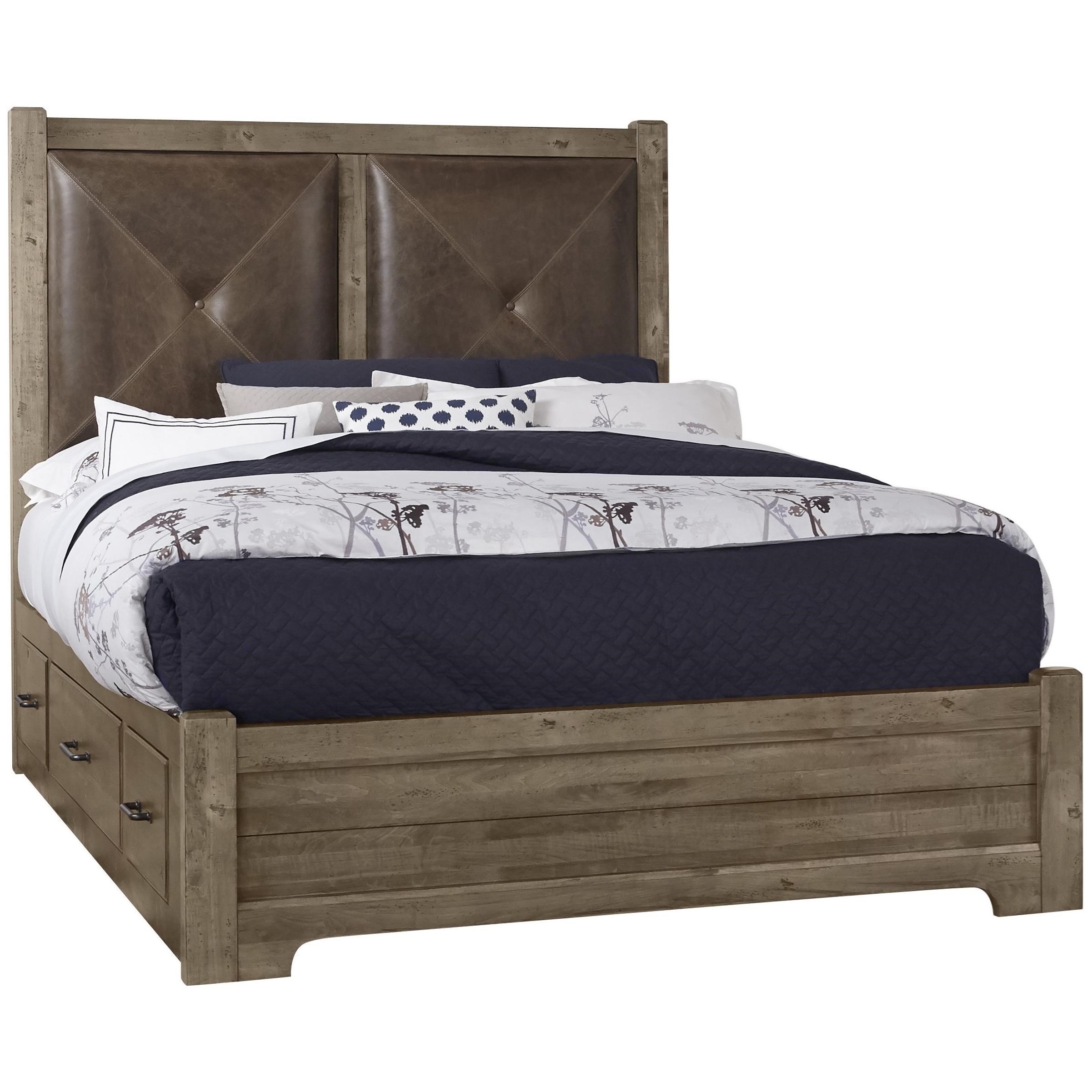 Post Cool Rustic Solid Wood Queen Leather Headboard Bed Post Cool Rustic Solid Wood Queen Leather Headboard Bed With Side Storage