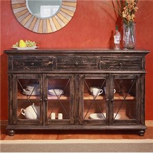 International Furniture Direct 968 Sofa Table W 3 Drawers Iron International Furniture Direct Vintage Console With 4 Gl Doors