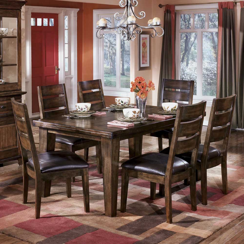 Ashley Furniture Dining Table Sets Signature Design By Ashley Larchmont Dining Table With 6 Side Chairs Item Number D442