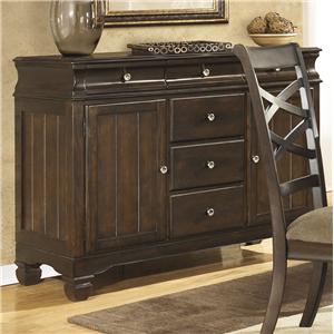 Ashley Furniture Hayley Contemporary Rectangular Dining Table with 8