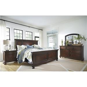 Ashley Furniture Porter King Sleigh Bed With Storage Footboard Sam Levitz Furniture Sleigh Beds