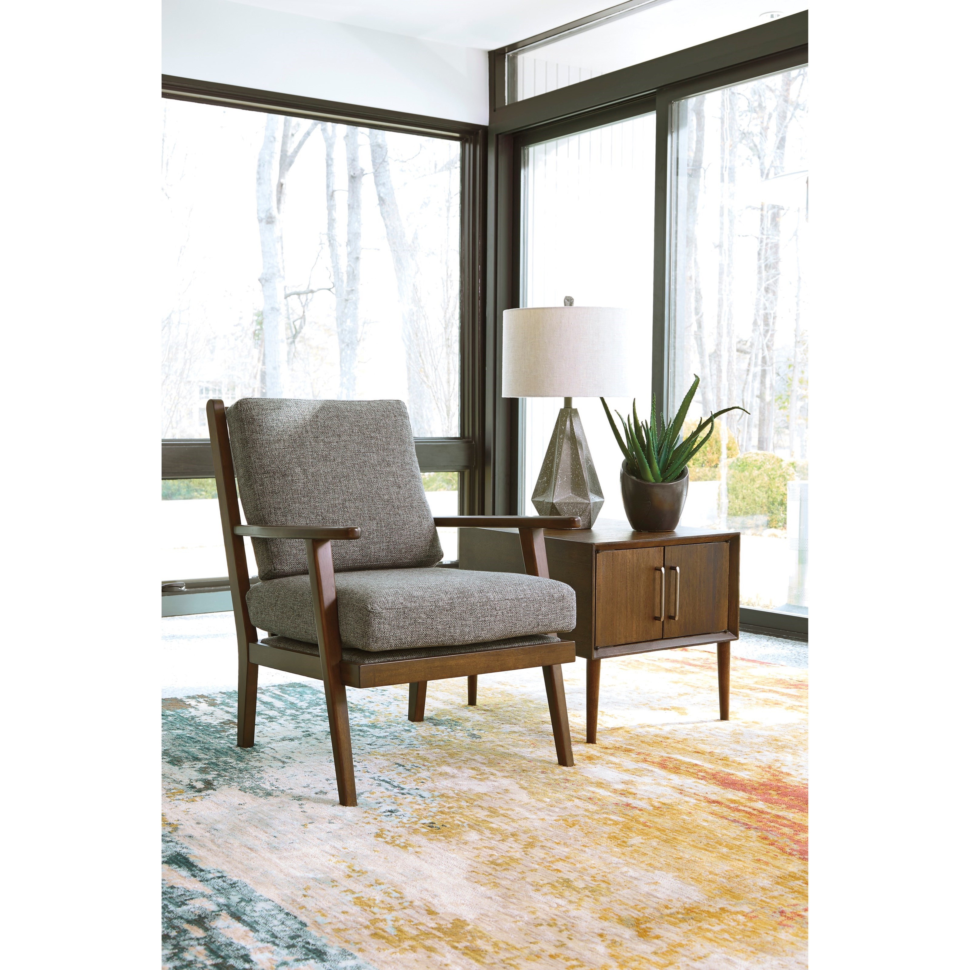 Ashley Furniture Zardoni 1140260 Danish Modern Style Accent Chair | Sam Levitz Furniture ...