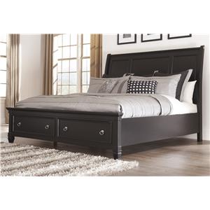 Millennium Greensburg King Sleigh Bed with Storage Footboard