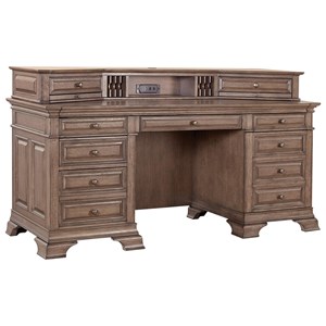 Aspenhome Arcadia 72" Credenza Desk with Sliding Top