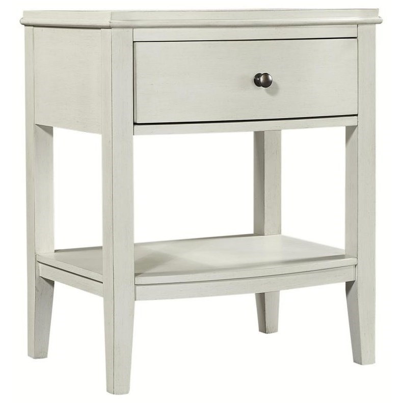 Aspenhome Charlotte Transitional 1 Drawer Nightstand With Felt Lined Drawer Stoney Creek Furniture Nightstands