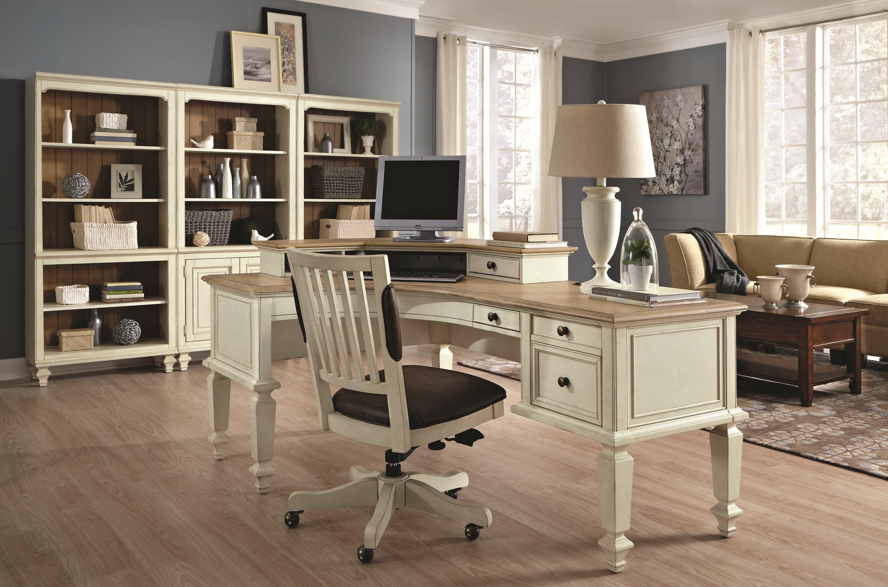 Aspenhome Cottonwood Bookcase with 2 Reversible Panel Doors and 3