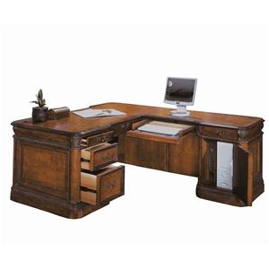 Aspenhome Napa Traditional L Shape Desk Return With Ash Burl And Aspenhome Napa Traditional L Shape Desk Return With Ash Burl And Rope Moulding Details Wayside Furniture Desks