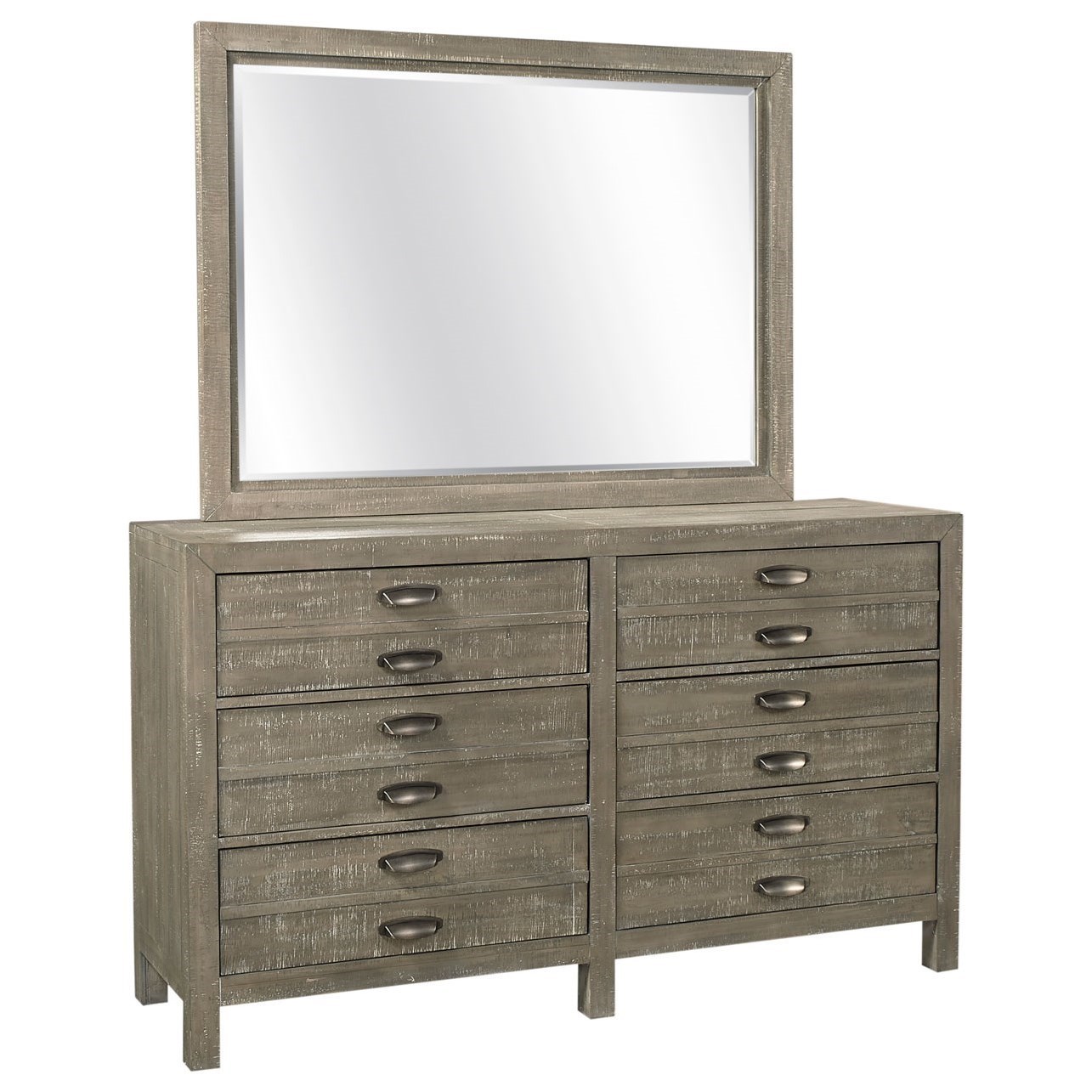 Aspenhome Radiata 6 Drawer Dresser Mirror Combo Dunk Bright Drawer Dresser Mirror Combo