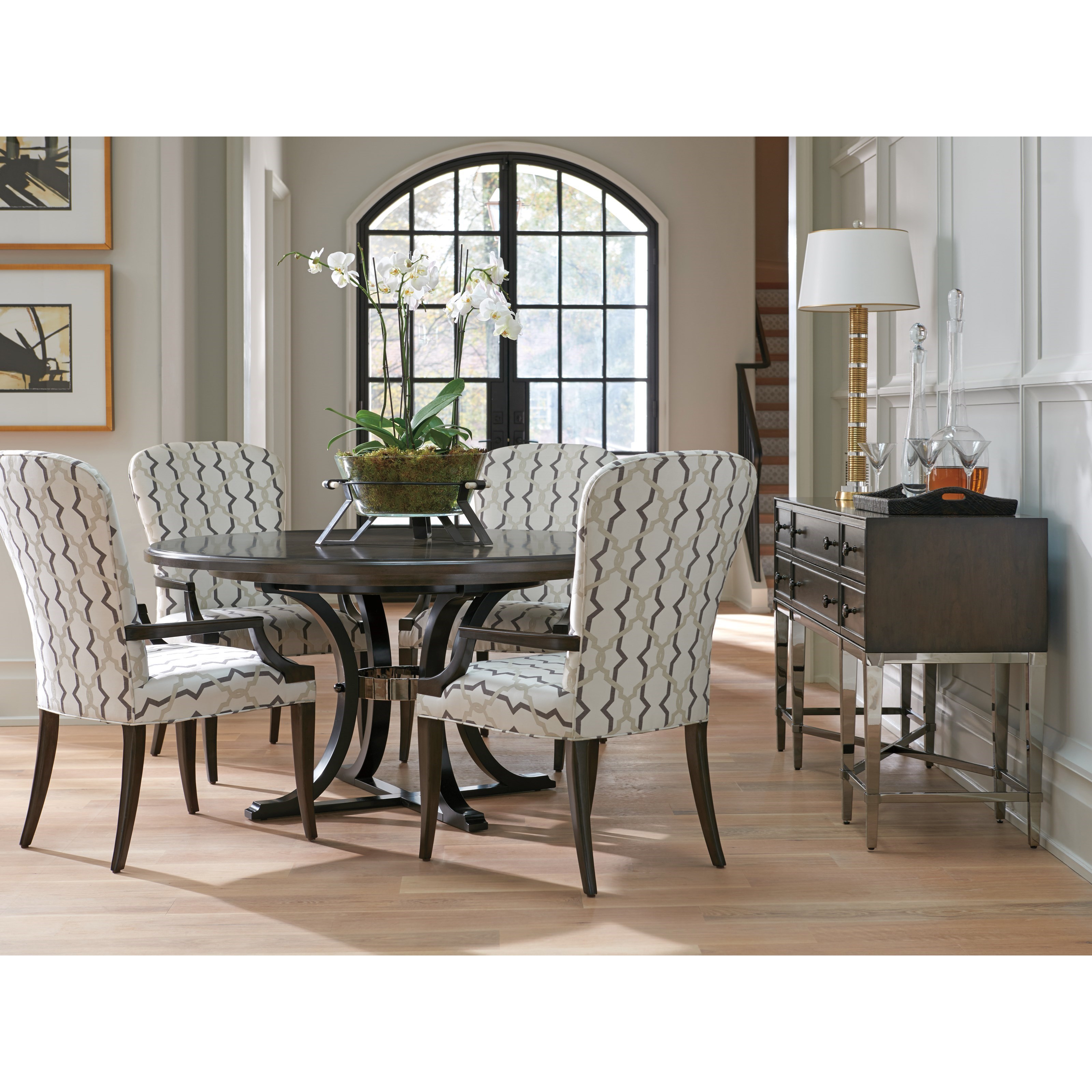 Barclay Butera Brentwood Five Piece Dining Set with Layton Table and
