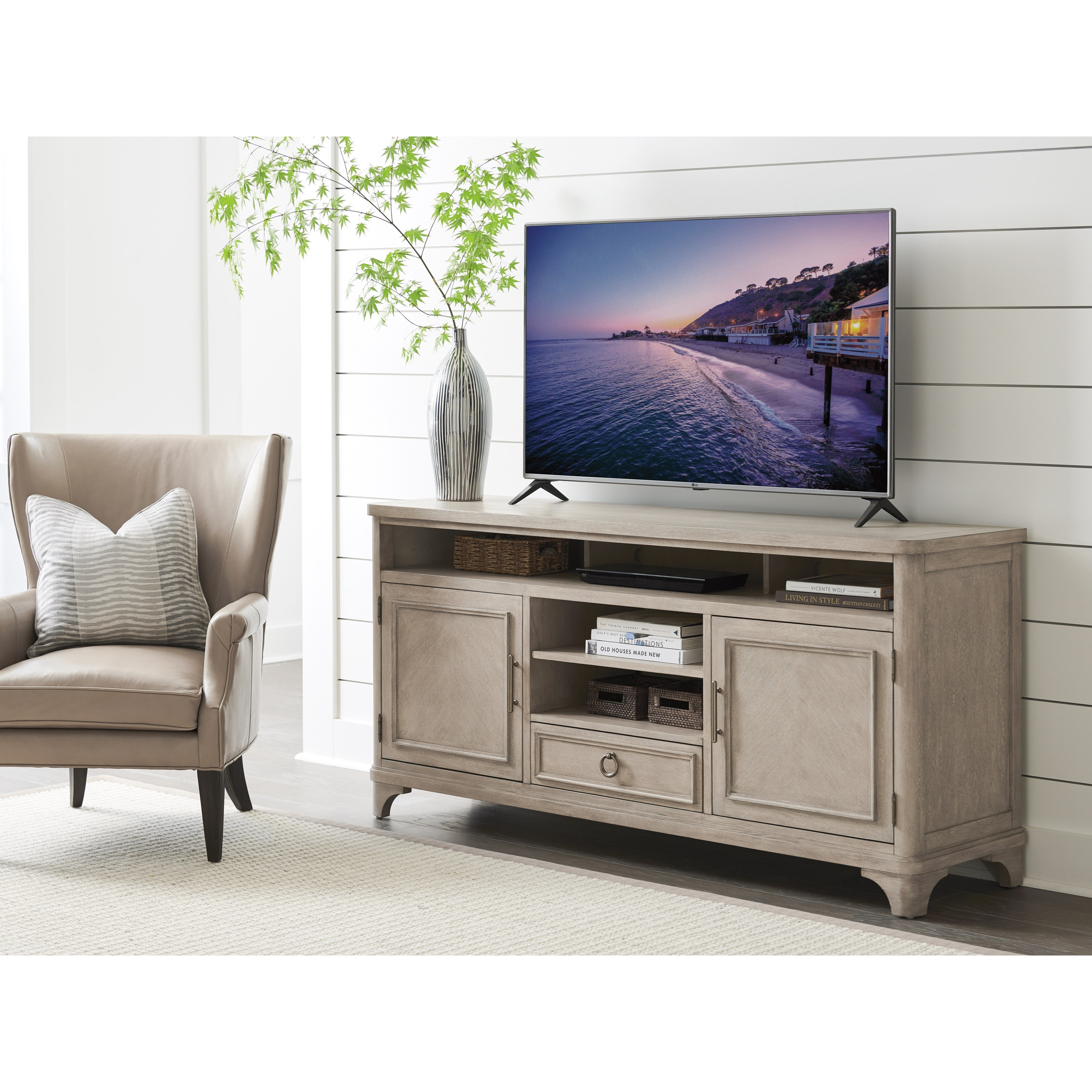 Barclay Butera Malibu 926907 Rocky Oaks 72 Inch Media Console with