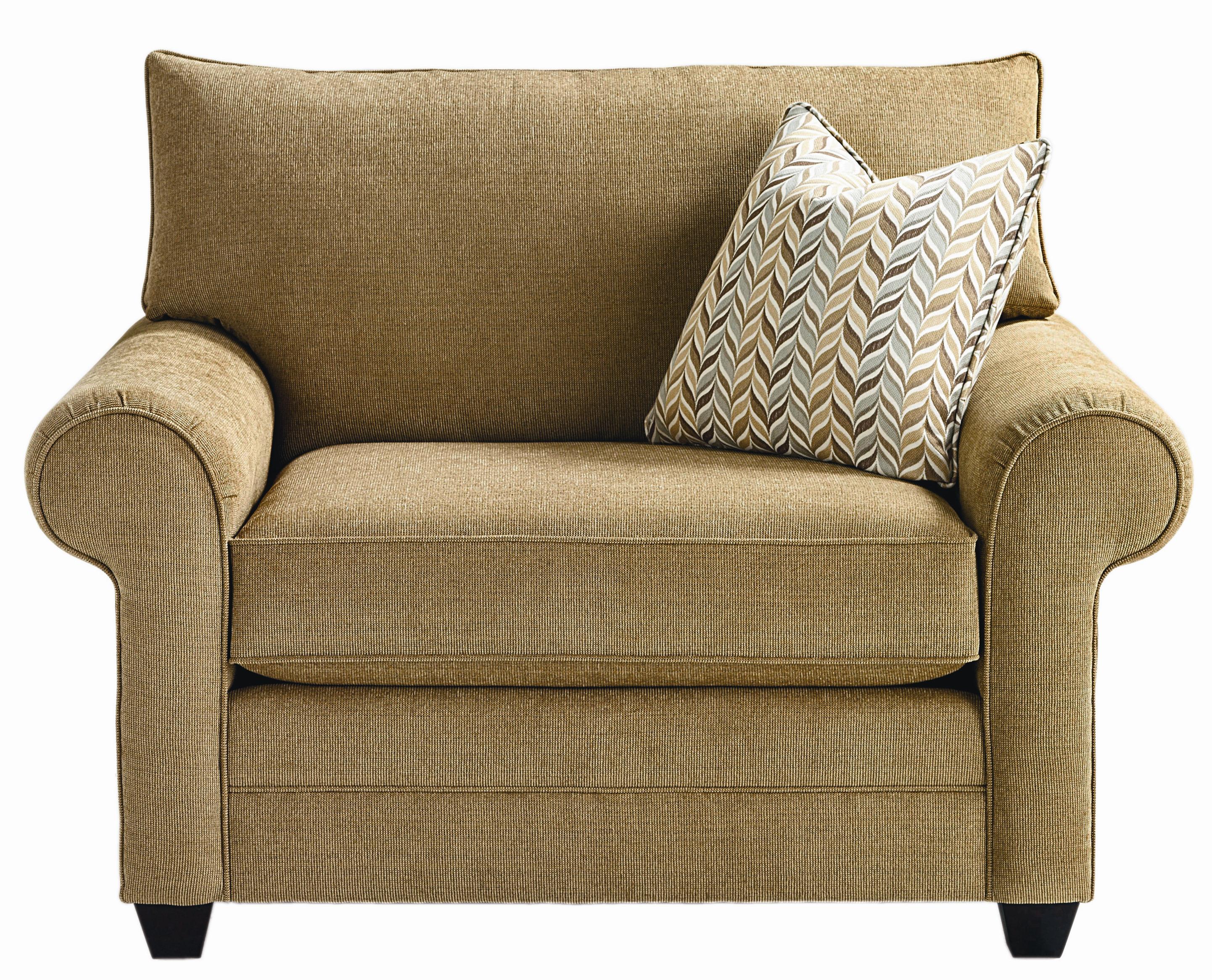 Bassett Alex 398912 Upholstered Chair with Exposed Wood Wedge Legs