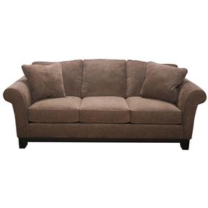 Bauhaus 33sma Transitional Sofa With Exposed Wood Base