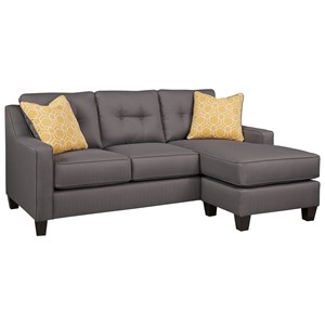 Benchcraft Aldie Nuvella Queen Sofa Chaise Sleeper