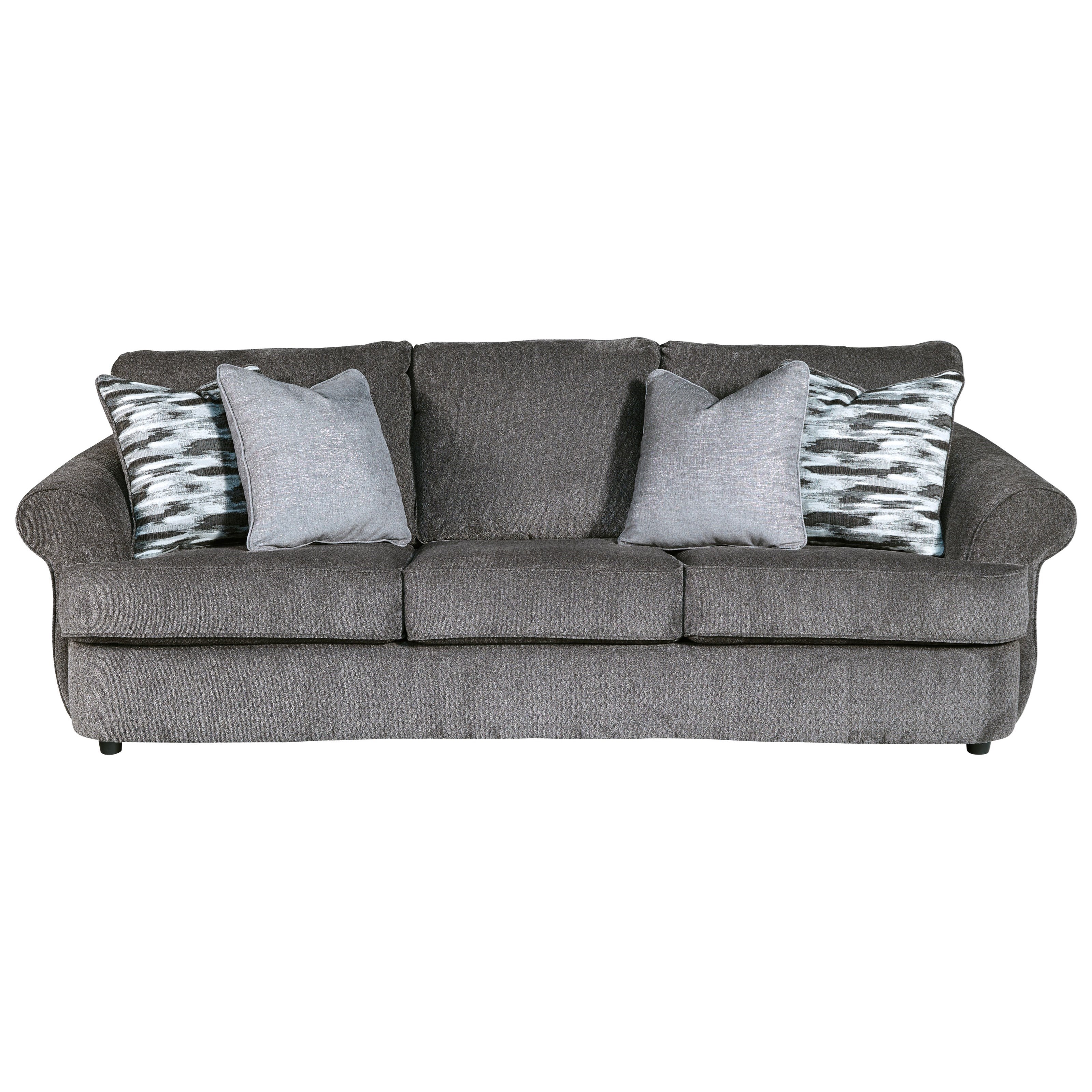 Benchcraft By Ashley Allouette Curved Front Sofa In Gray Fabric