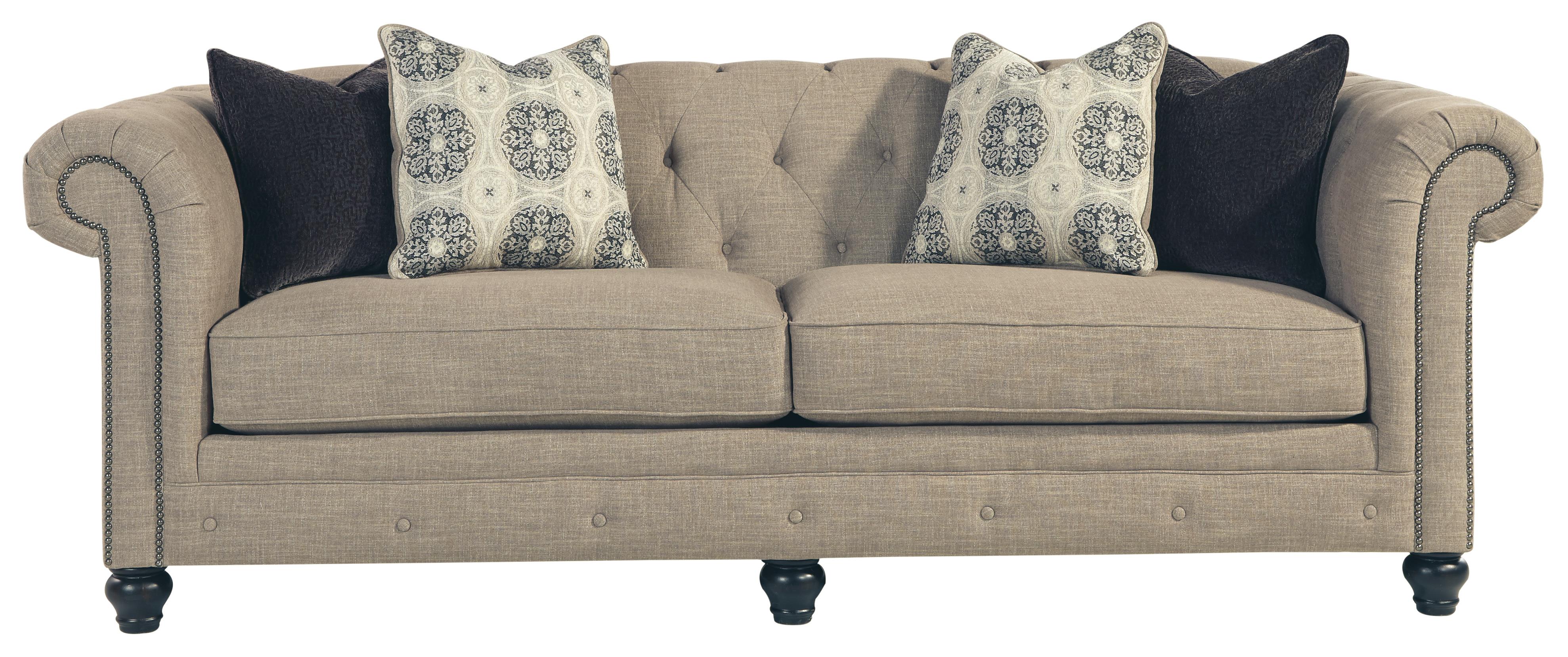 Benchcraft Azlyn Transitional Chesterfield Sofa with Linen Blend