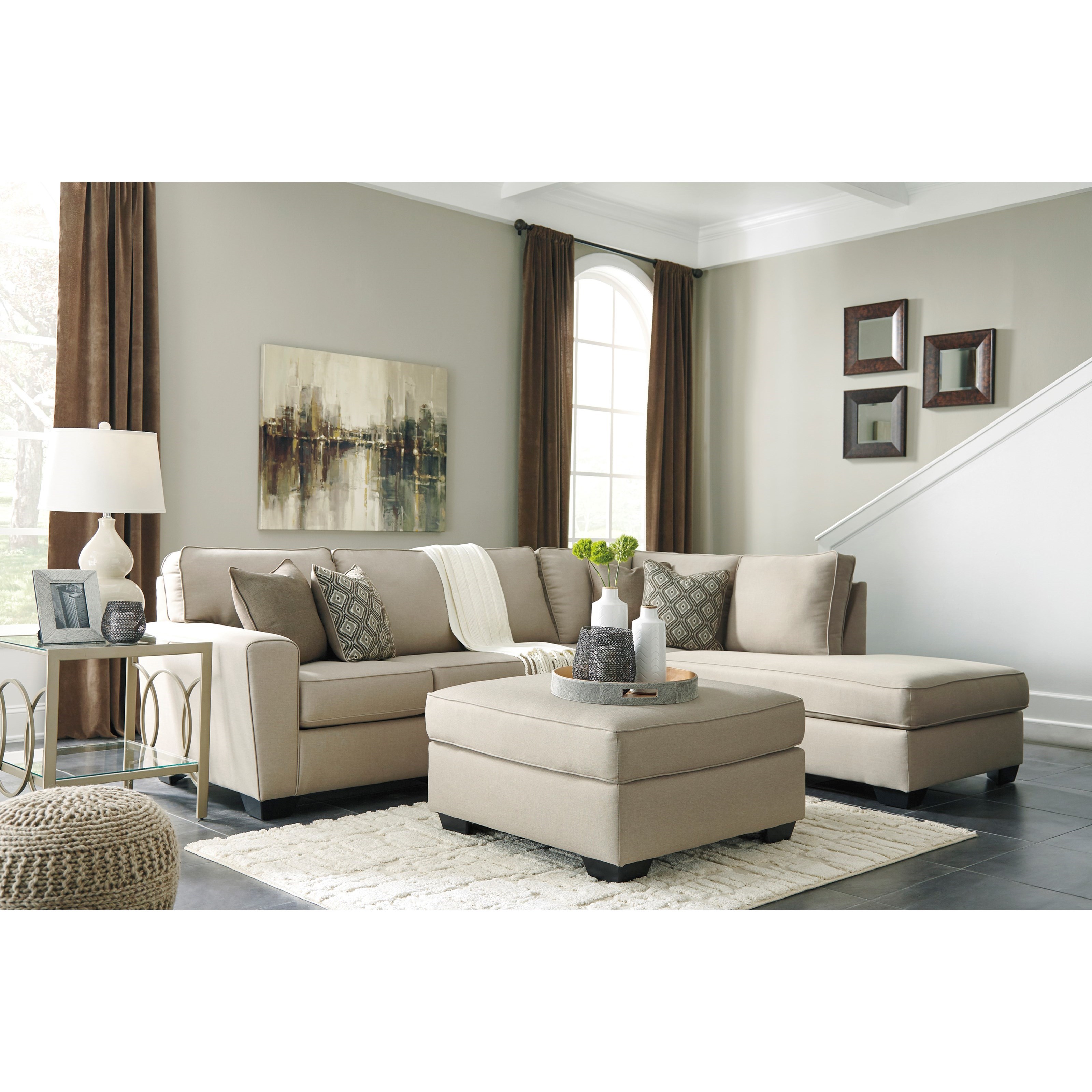 Benchcraft Calicho Contemporary Sectional with Right Chaise Beck's