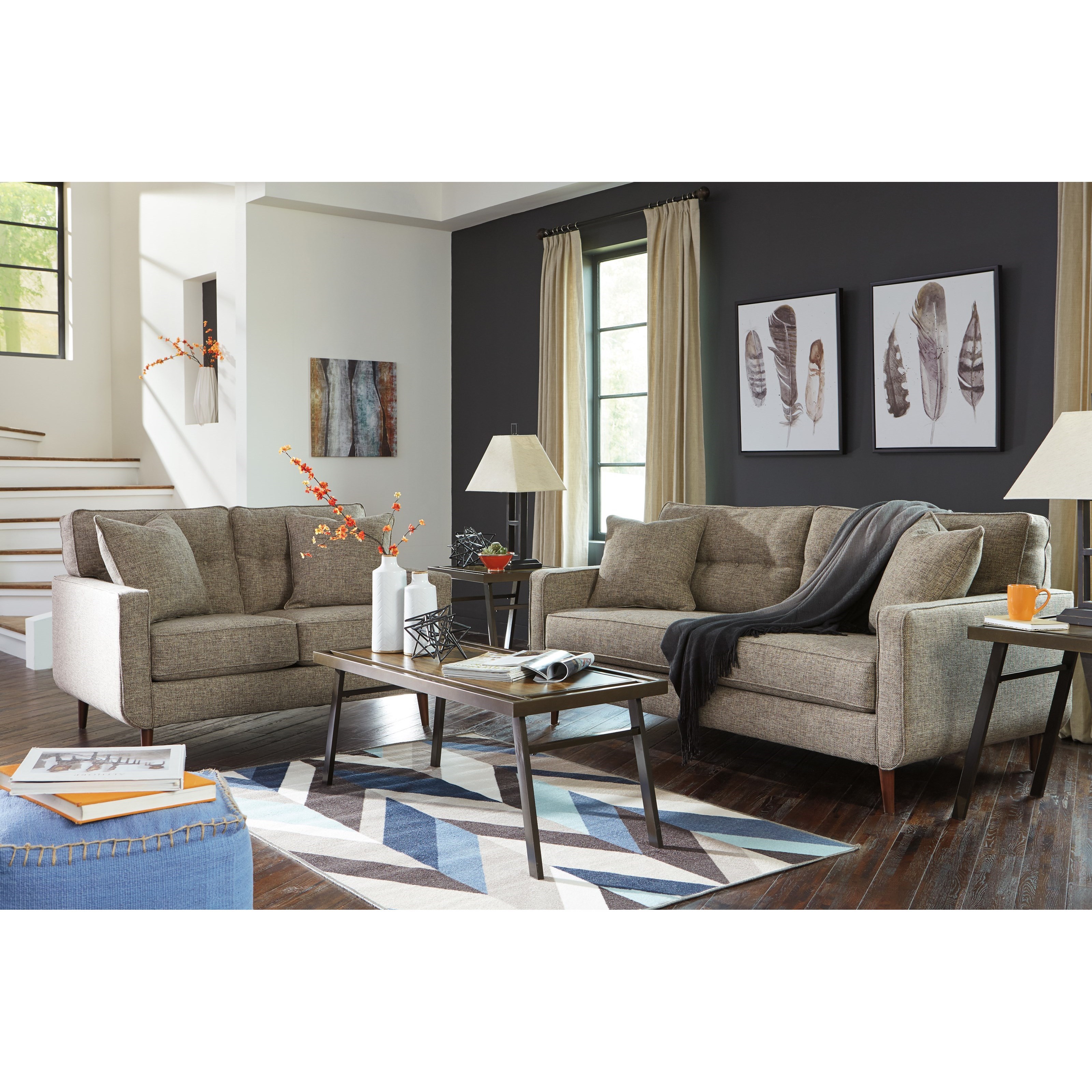 Benchcraft Dahra 6280238 MidCentury Modern Sofa Beck's Furniture Sofas