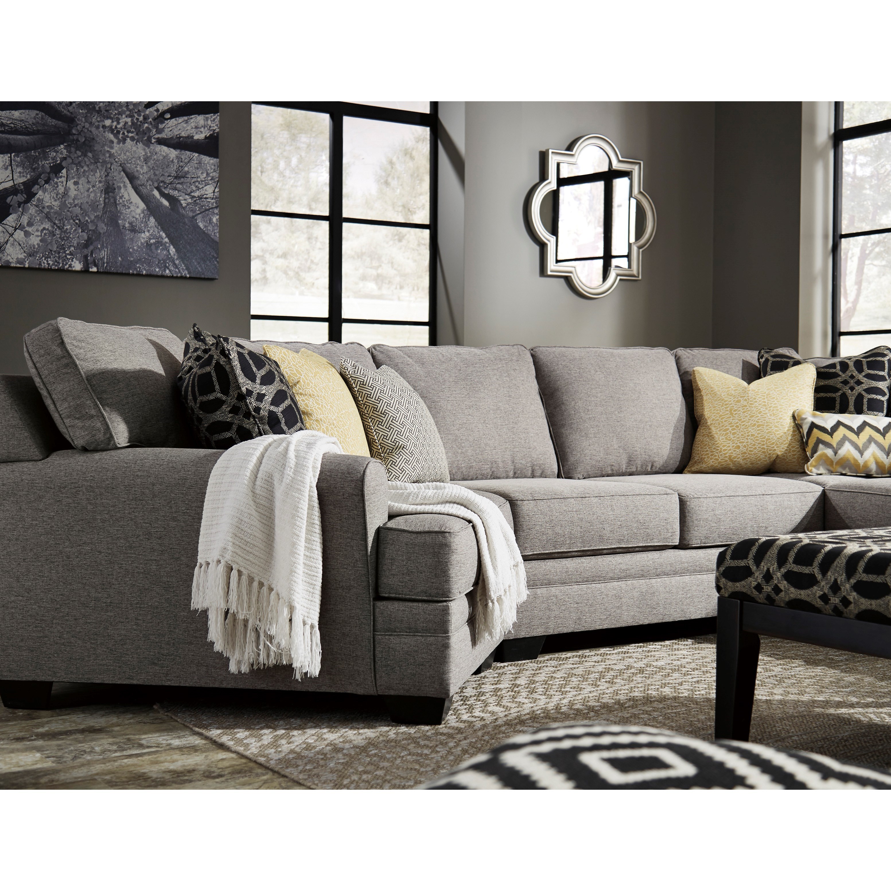 Benchcraft Cresson Contemporary 4Piece Sectional w/ Cuddler & Armless