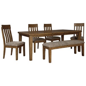 Benchcraft Flaybern 6 Piece Table and Chair Set