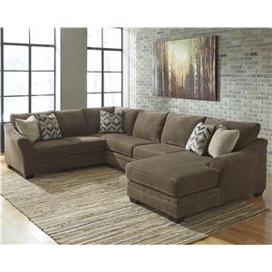 Benchcraft Justyna 3-Piece Sectional with Right Chaise