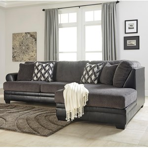 Sectional Sofas Sadler S Home Furnishings 2 Piece Sectional With Right Chaise