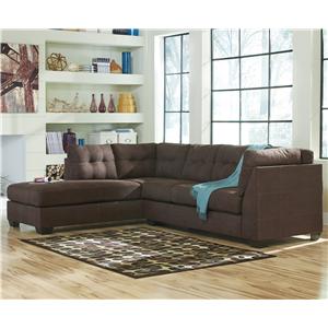 Benchcraft Maier - Walnut 2-Piece Sectional with Left Chaise