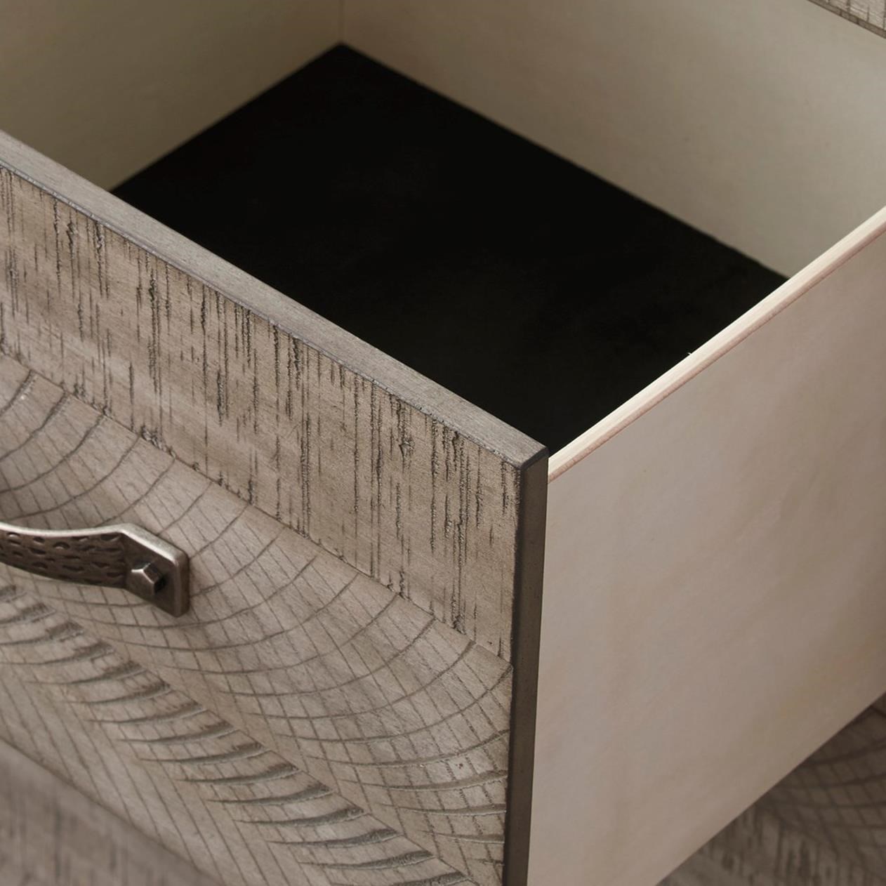 Benchcraft by Ashley Naydell Rustic 2-Drawer Nightstand in Gray Finish