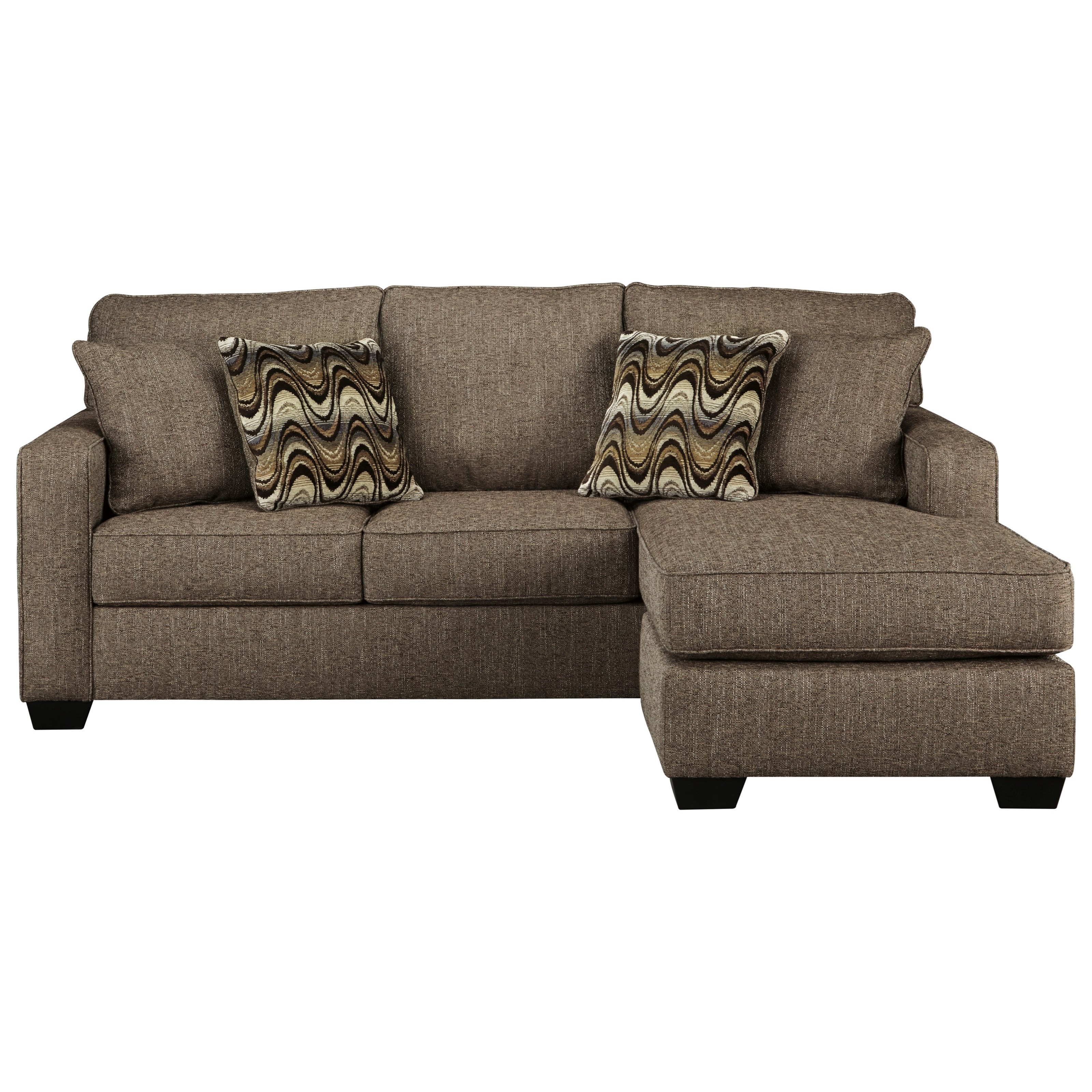 Benchcraft Tanacra 1460218 Contemporary Sofa Chaise In Brown Tweed Benchcraft Tanacra Sofa Chaise Item Number 1460218