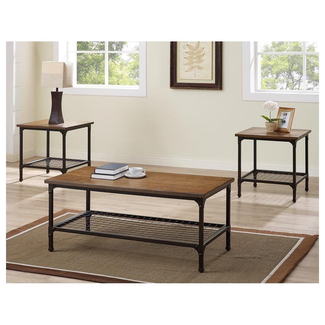 Bernards Stockton 5 Piece Counter Height Pub Table Set Wayside Bernards Stockton 3 Pack Tail Table 2 End Tables