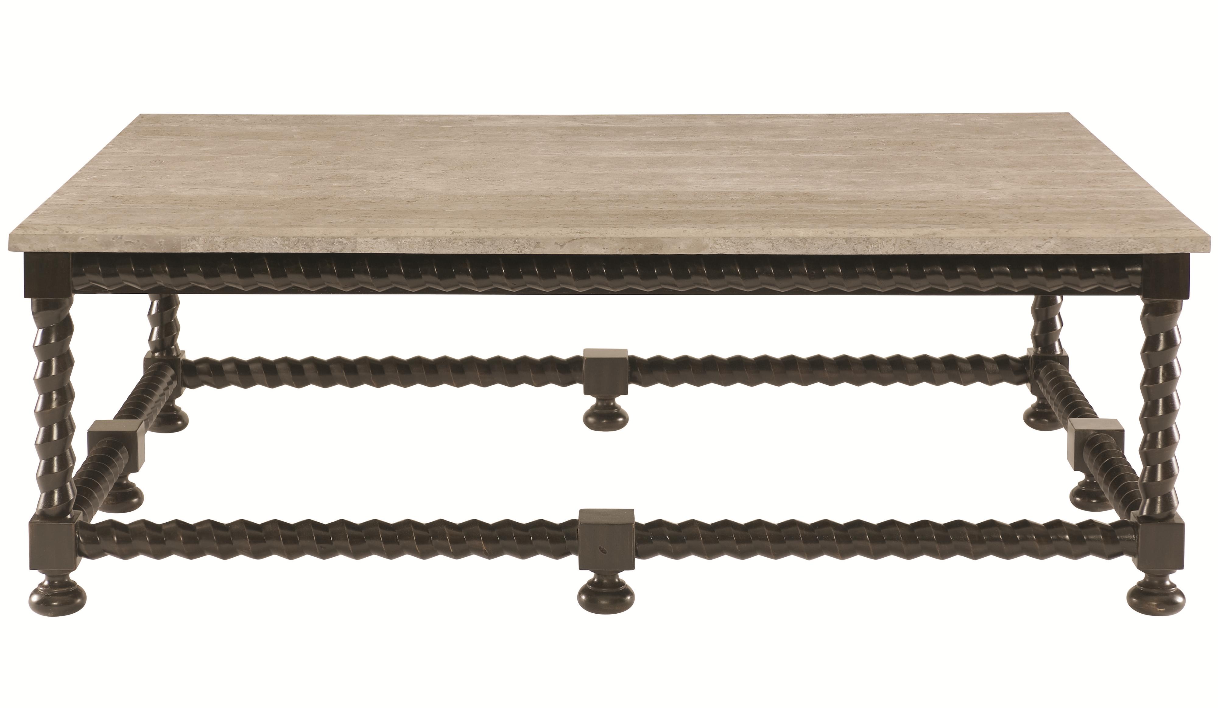 Bernhardt Cordova Cocktail Table With Travertine Stone Top Jacksonville Furniture Mart Cocktail Coffee Tables