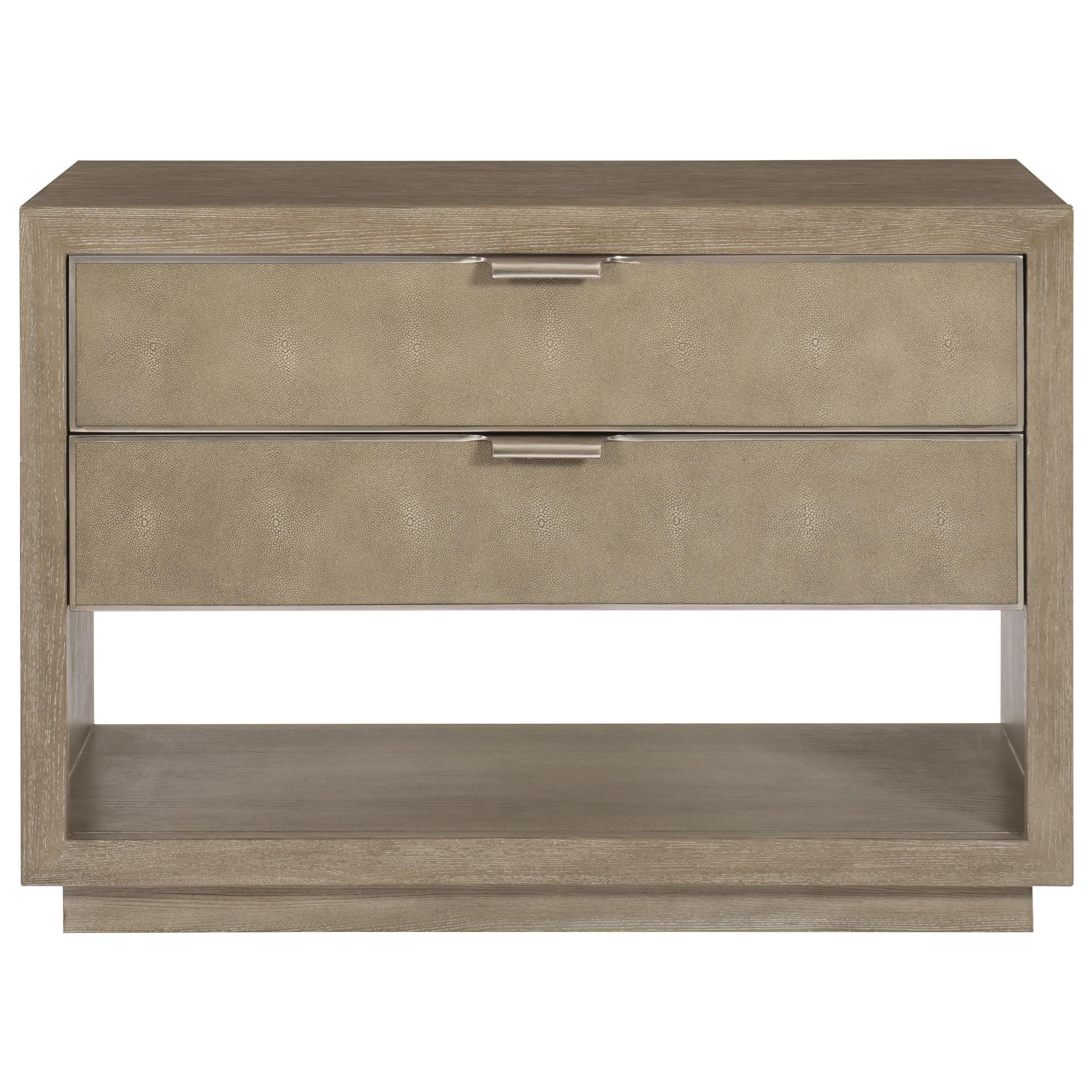 Bernhardt Mosaic 373 228 Two Drawer Nightstand With Bottom Shelf