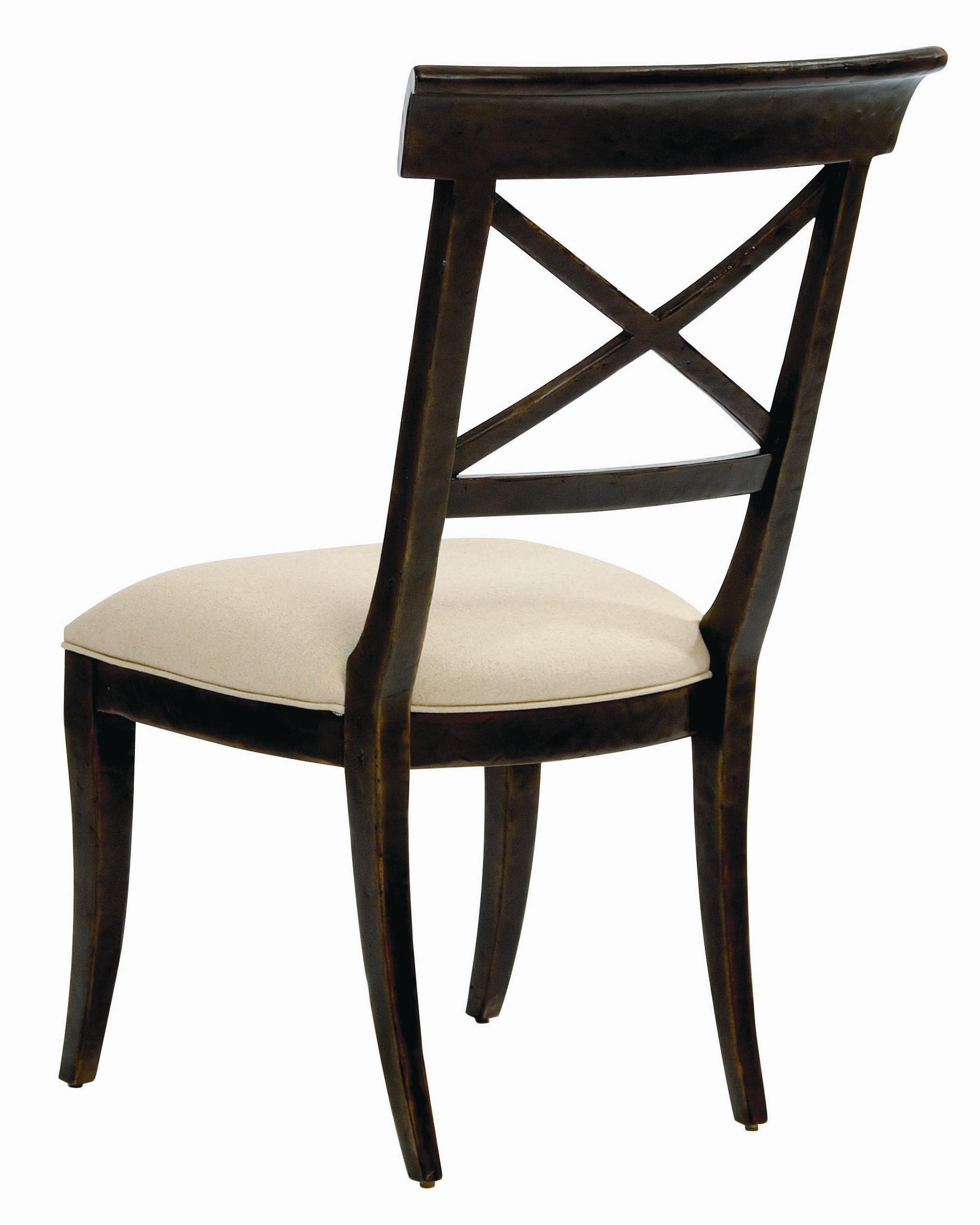 Bernhardt Vintage Patina Dining Room Side Chair with Upholstered Seat