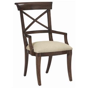 Bernhardt Vintage Patina Dining Room Arm Chair With Upholstered Seat Bernhardt Vintage Patina Dining Room Arm Chair With Upholstered Seat