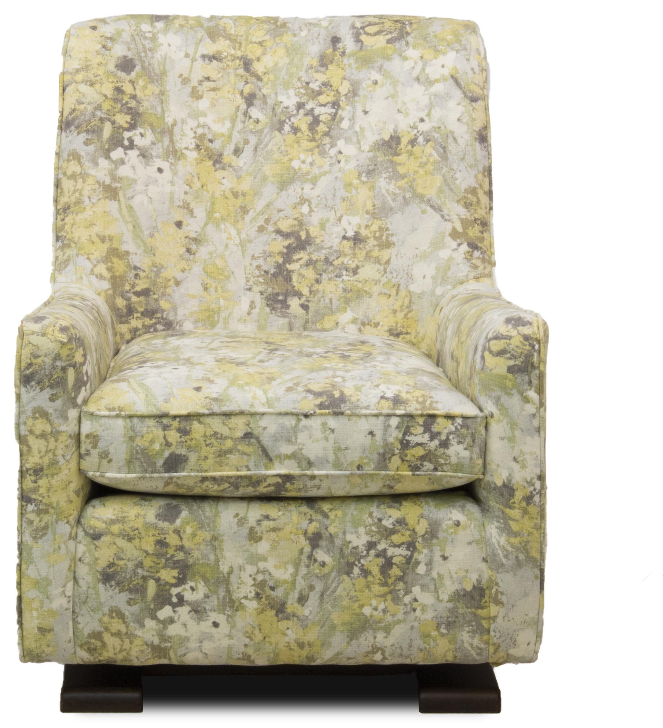 Coral Contemporary Swivel Gliding Chair with Wood Runners ...