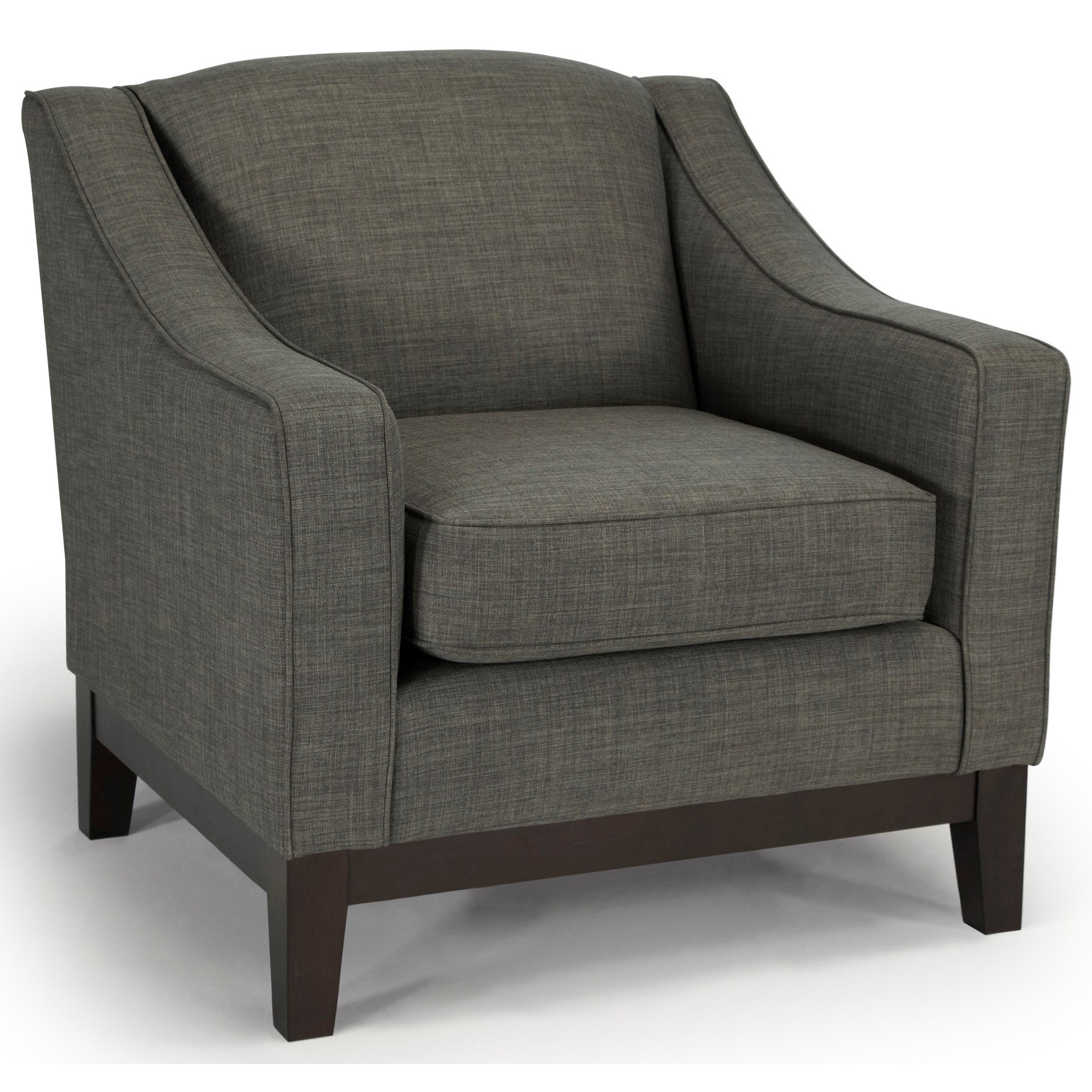 Best Home Furnishings Emeline C91E Customizable Chair with Track Arms and Wood Legs Hudson's