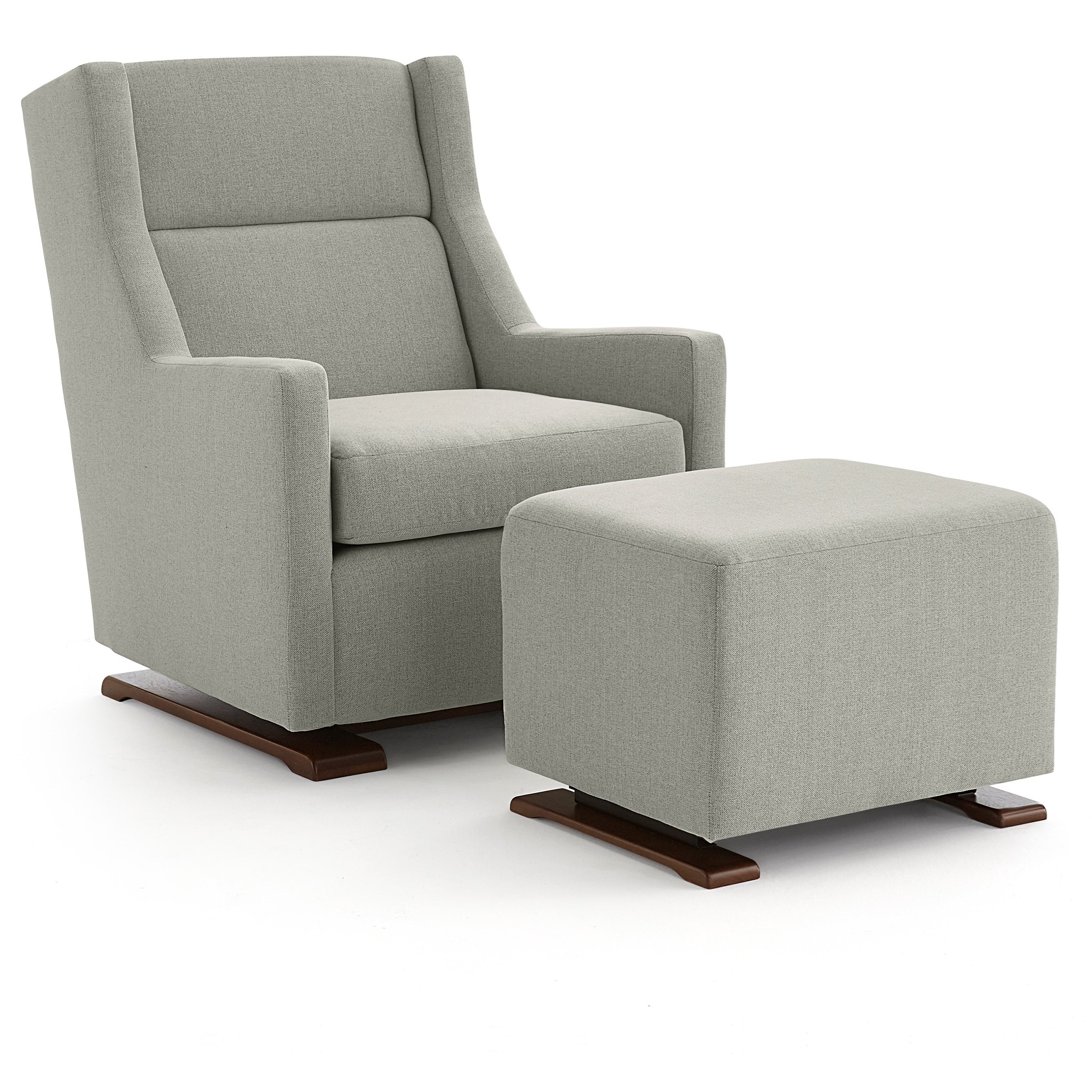 Mandini Casual Swivel Gliding Chair With Wood Runners And Gliding Ottoman By Best Home Furnishings At Dunk Bright Furniture