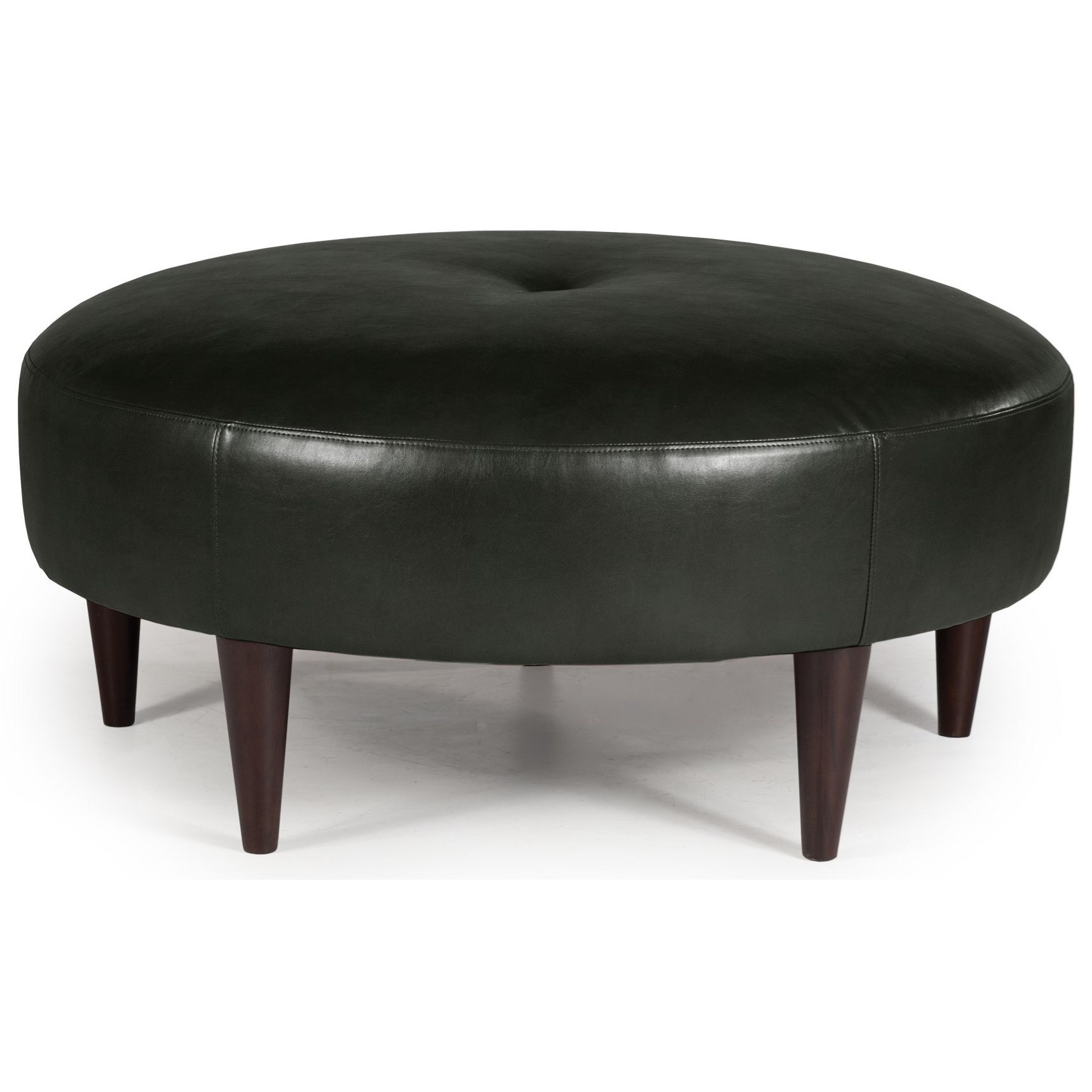 Best Home Furnishings Ottomans Odon Round Ottoman with Exposed Wood