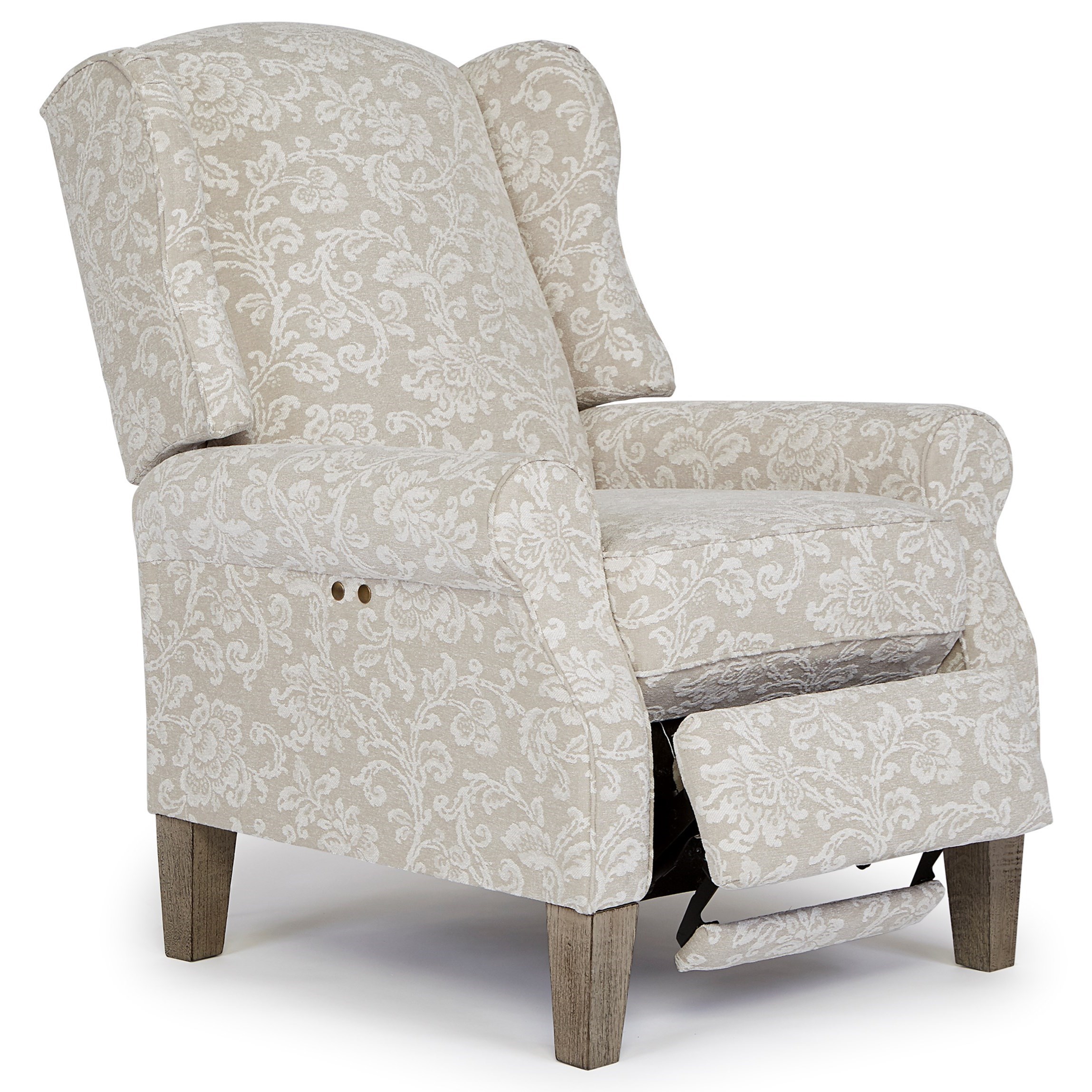 Best Home Furnishings Recliners Pushback Danielle Power High Leg