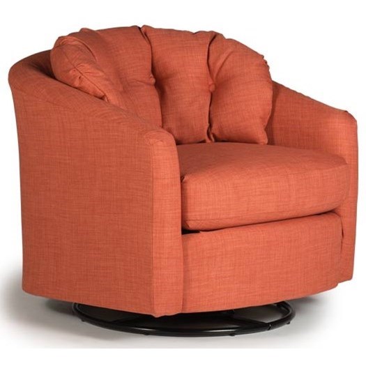 Barrel Swivel Chair Baer S Furniture Upholstered Chairs