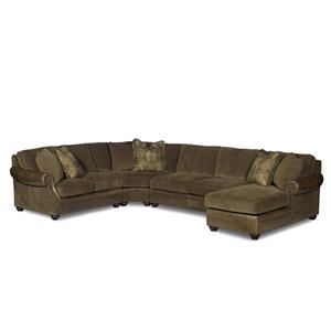 Bradington Young Warner Sectional Sofa With Chaise Lounger Ad Bradington Young Warner Sectional Sofa