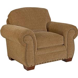 Broyhill Furniture Cambridge Casual Style Sofa With Nail Head Trim
