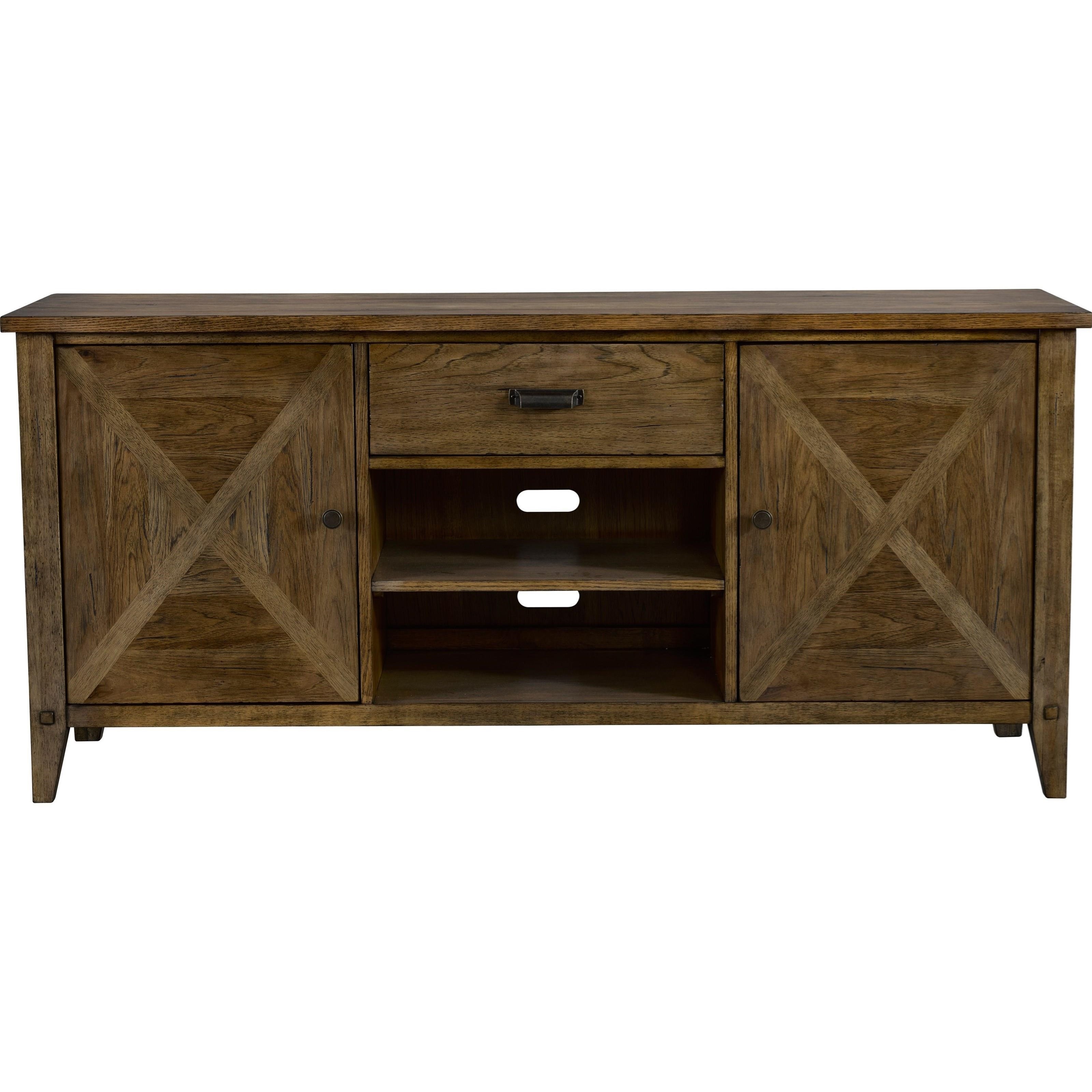 Broyhill Furniture Creedmoor Rustic Entertainment Console With Cord Broyhill Furniture Creedmoor Entertainment Console Item Number 3113 055