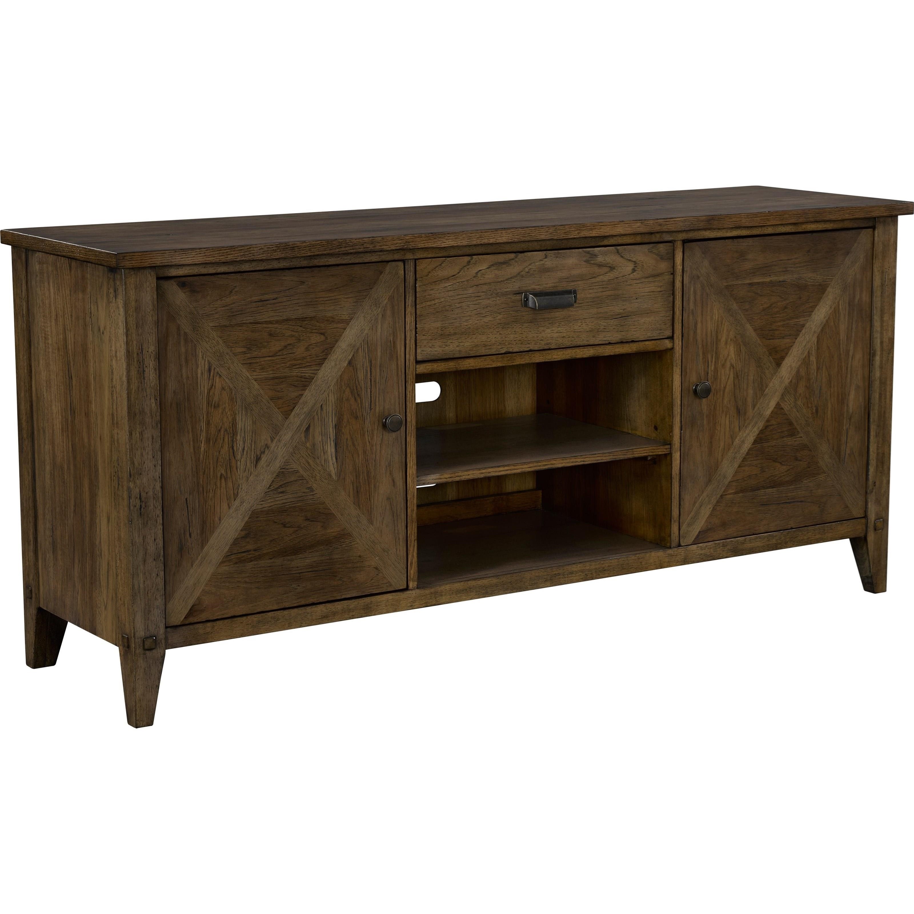 Broyhill Furniture Creedmoor Rustic Entertainment Console with Cord