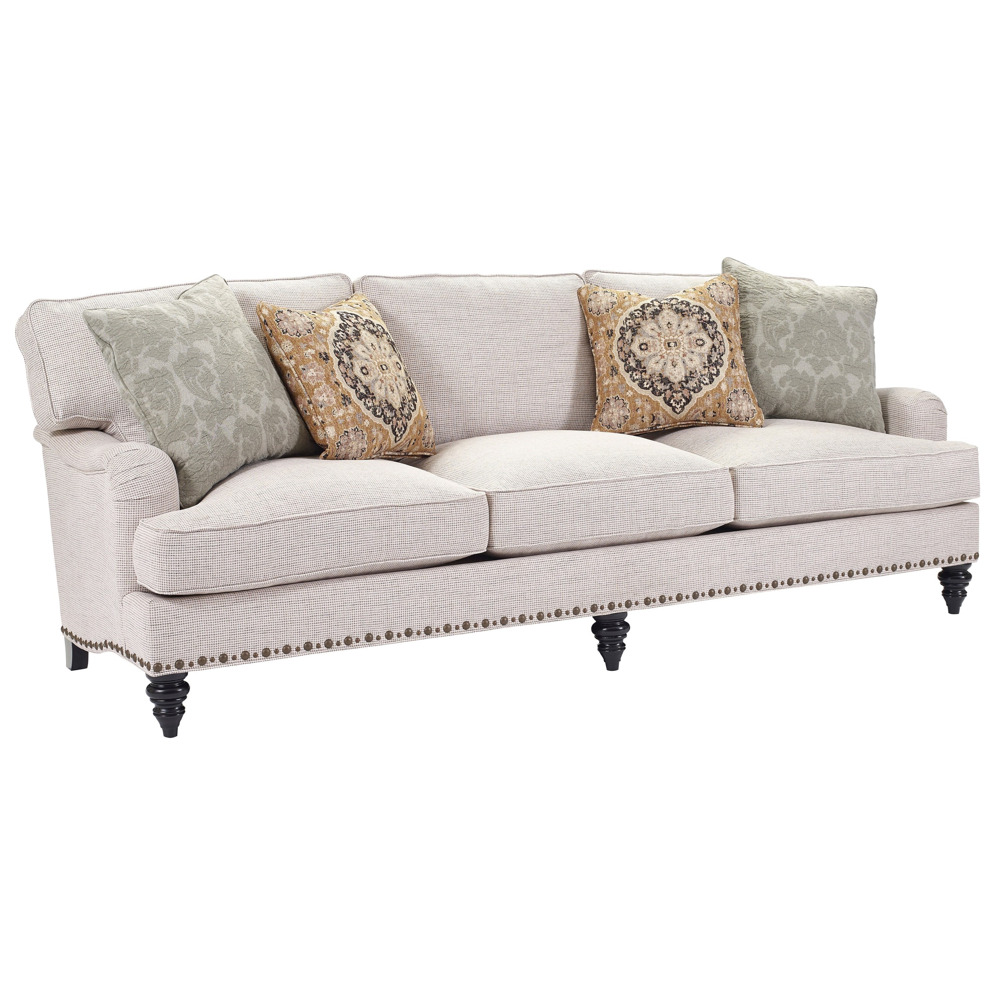 Broyhill Furniture Ester Traditional Sofa With Unique Nailhead Trim