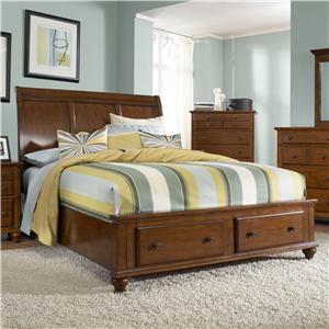 Broyhill Furniture Hayden Place Queen Sleigh Headboard Footboard Storage Bed
