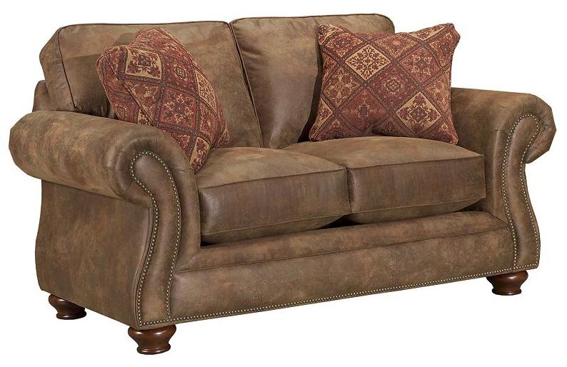 Broyhill Furniture Laramie Loveseat W Nail Head Trim Fmg