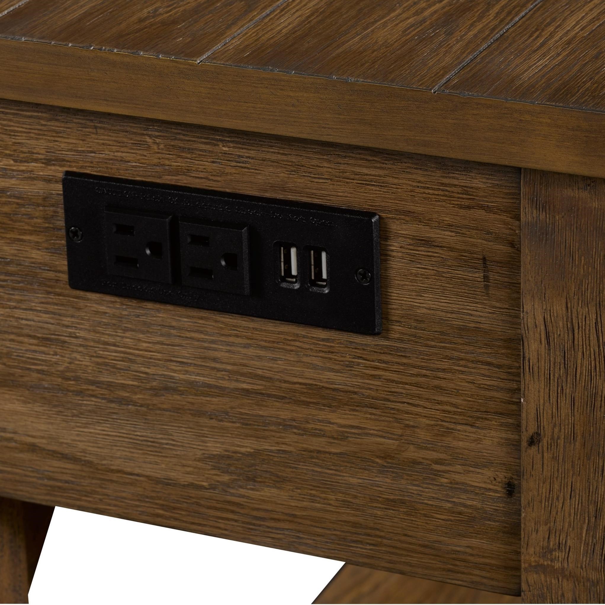 Broyhill Furniture Reclinermates 1 Drawer Park City Accent Table | Find Your Furniture | End Tables