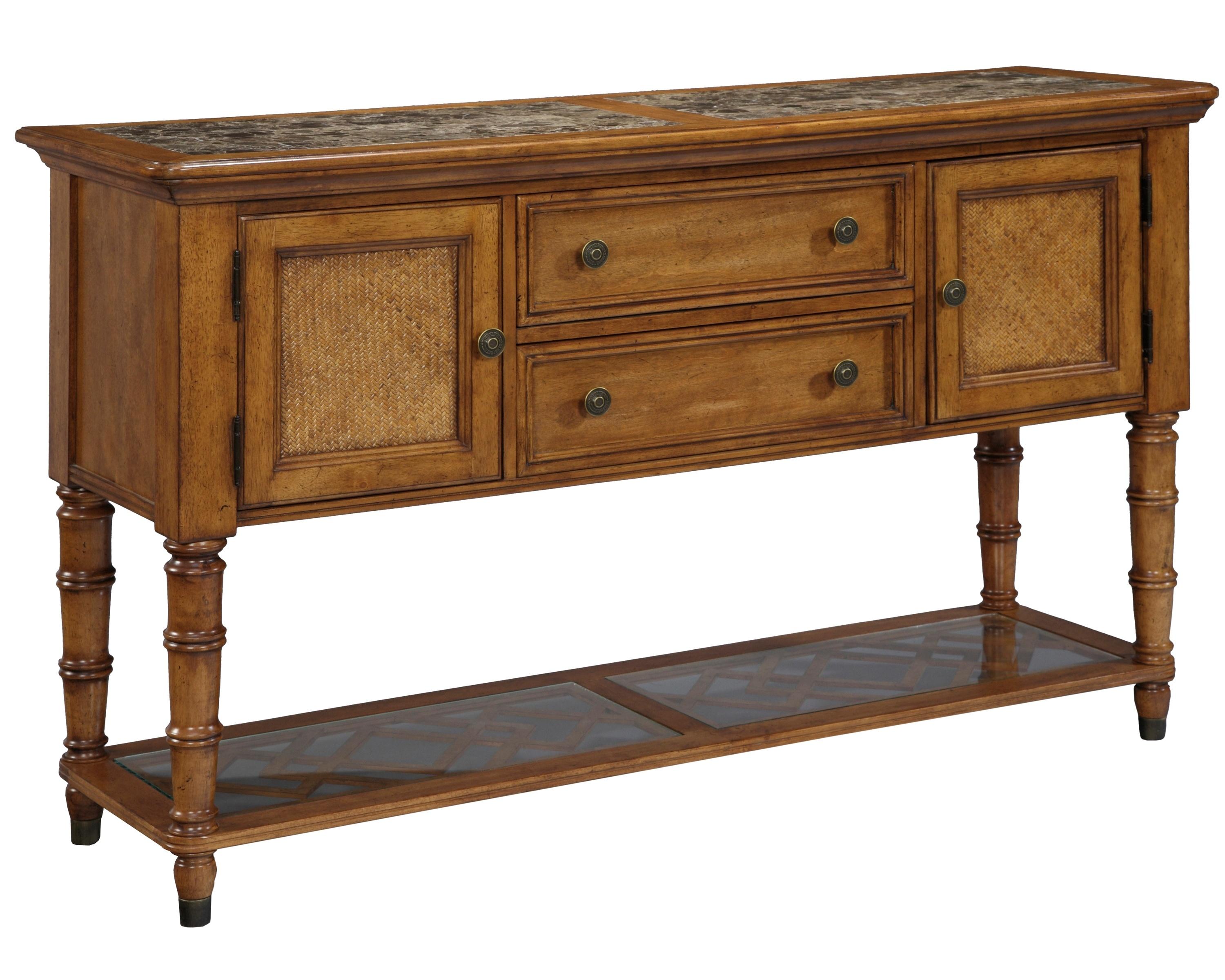Broyhill Furniture Samana Cove 2 Drawer Sideboard with Stone Broyhill Furniture Samana Cove 2 Drawer Sideboard with Stone