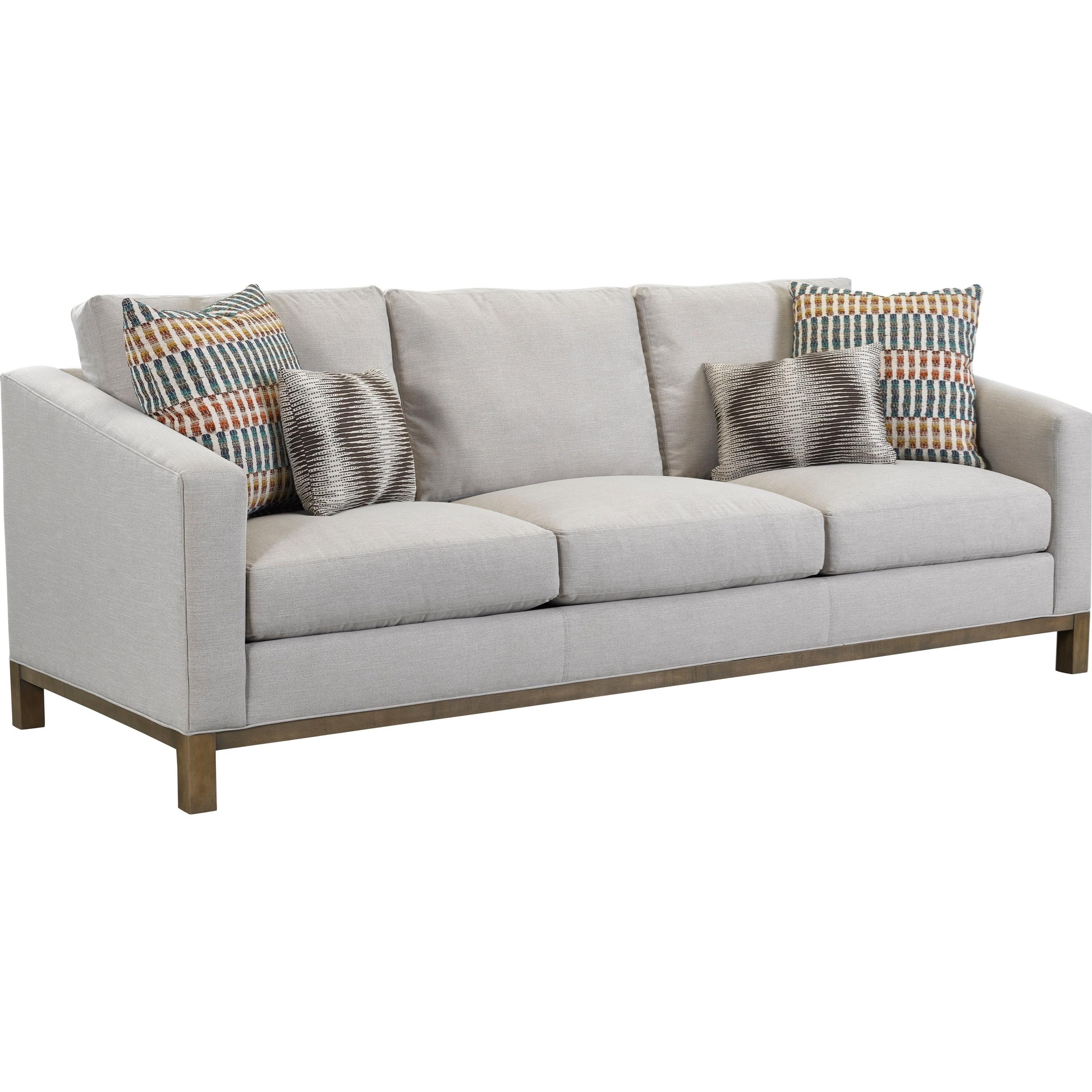 Broyhill Furniture Sundance Sofa With Exposed Wood Base Lindy S Broyhill Furniture Sundance Sofa Item Number 4307 300